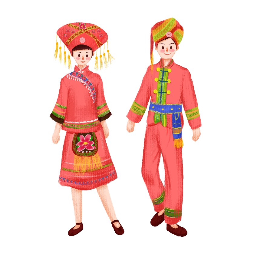 【書香翔安】愛(ài)上簡(jiǎn)筆畫 | 民族服飾 &middot; 壯族